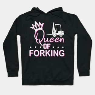 Queen Of The Forklift Funny Forklift Driver Woman Hoodie